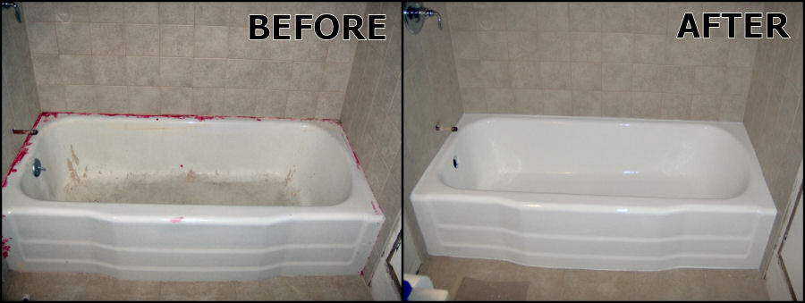 BATH TUB BEFORE AND AFTER